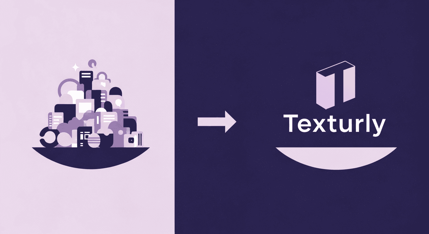PolyHaven vs Texturly - Creative Workflows Comparison This diagram represents the contrast between texture hunting in large, diverse libraries like PolyHaven and AmbientCG versus using an AI texture generation tool like Texturly.